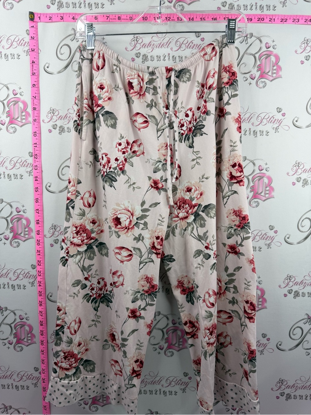 Flora Nikrooz pants wide leg flowers Pink Floral Lounge pj